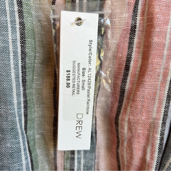 NWT DREW Pastel Rainbow Crop Blouse - Size Small - Picture 5 of 16